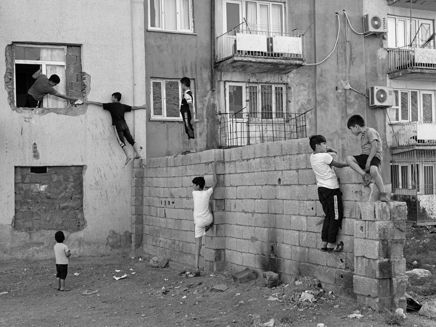 TURKEY, Mardin, 02 October 2020. Syrian children play in Istasyon neighbourhood of Mardin.